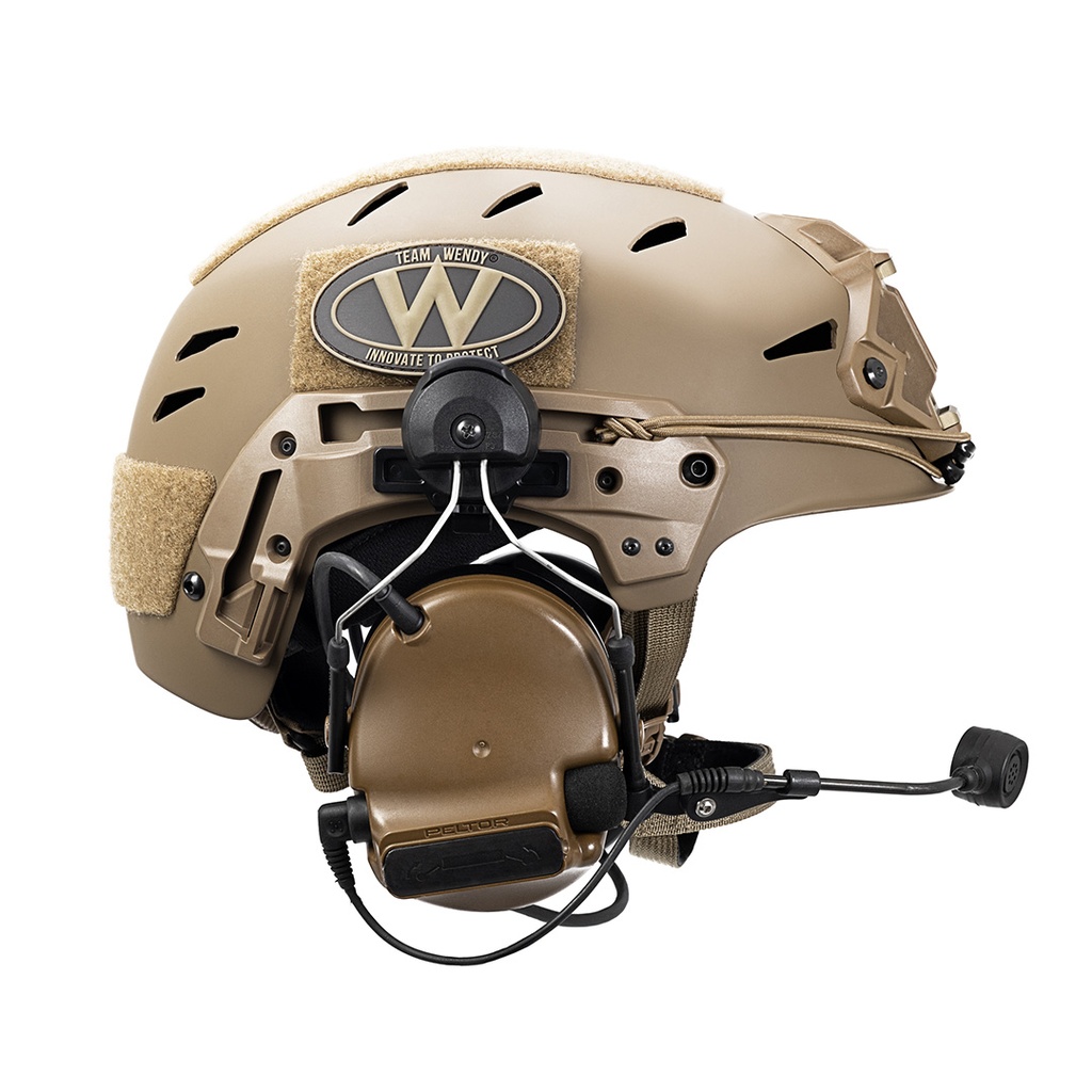 Reconbrothers - Team Wendy - PELTOR Quick Release Headset Adapter Mounted on EXFIL Helmet w_ Rail 2.0