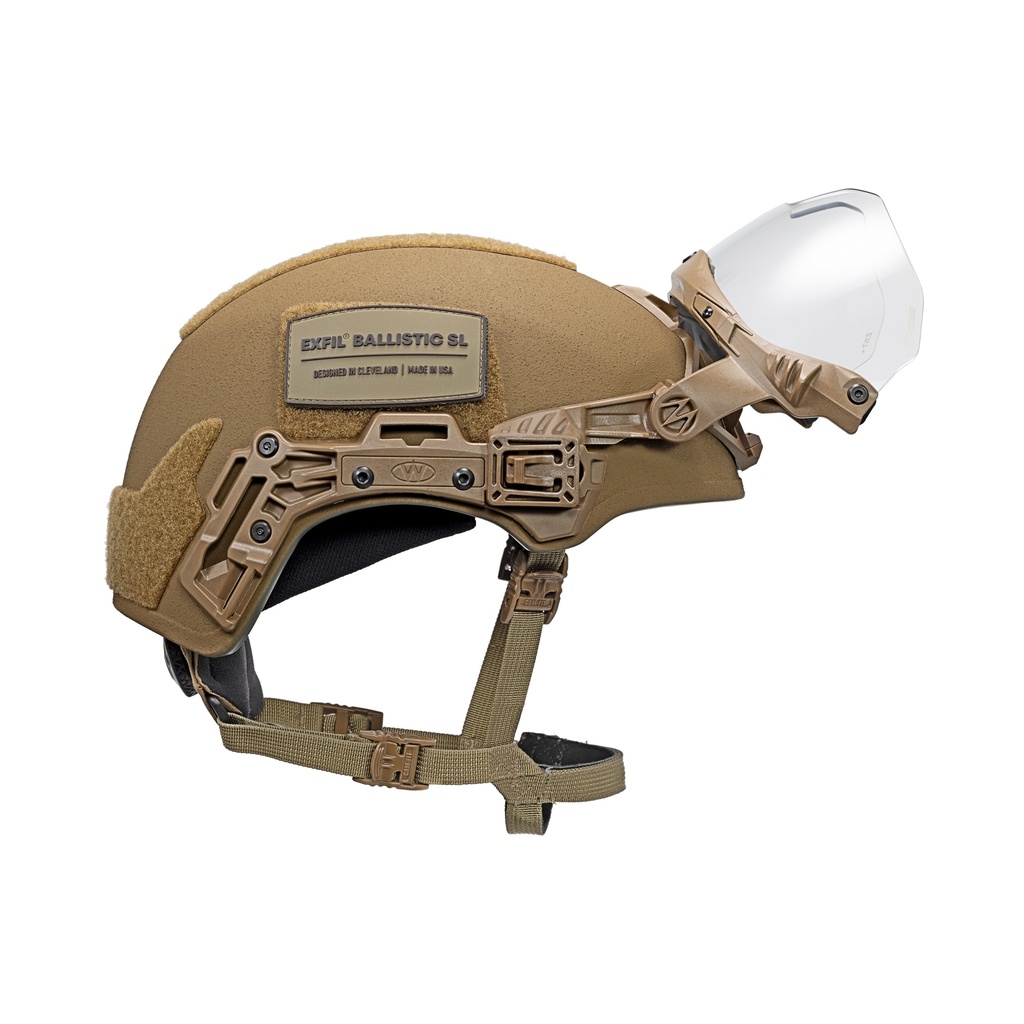 Reconbrothers - Team Wendy EXFIL Ballistic Visor - Coyote Brown Side Up
